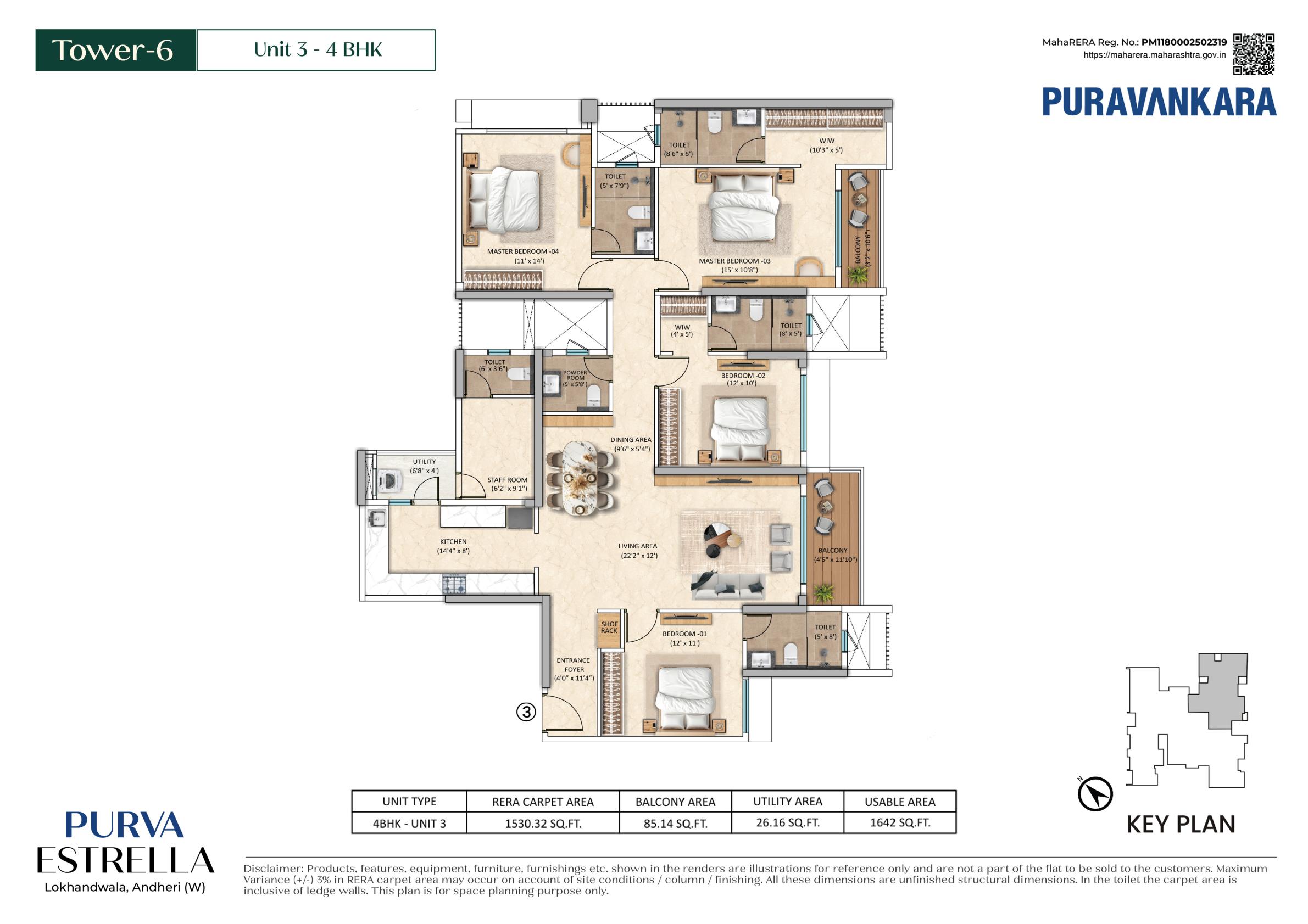 4 BHK Floor Plan